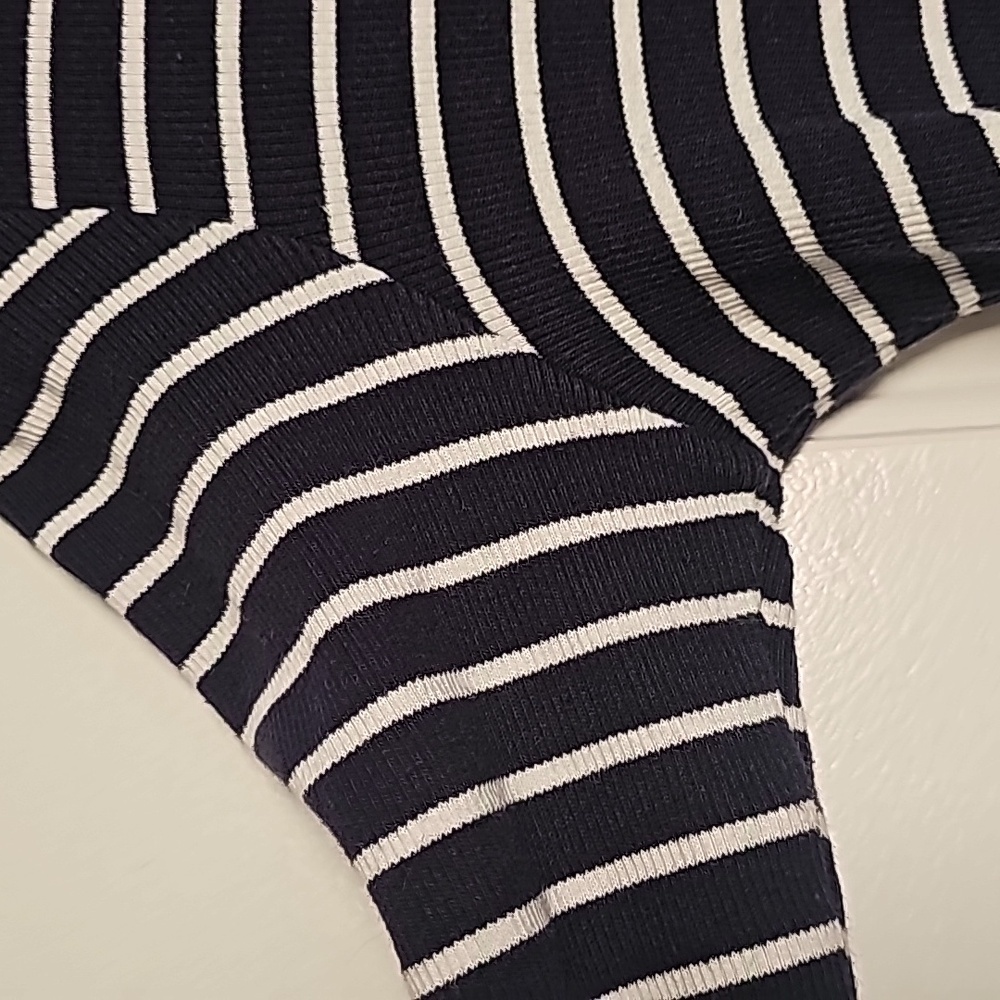 Pendleton MP navy blue/white striped ruffled cardigan - Picture 12 of 15